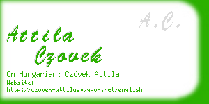 attila czovek business card
