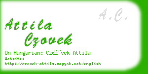 attila czovek business card